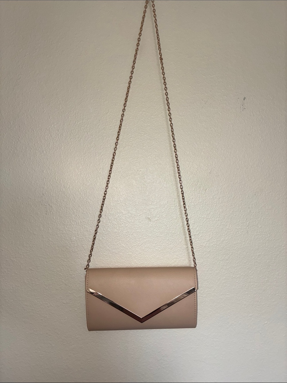 Envelope Clutch Cream Gold Accent Bag